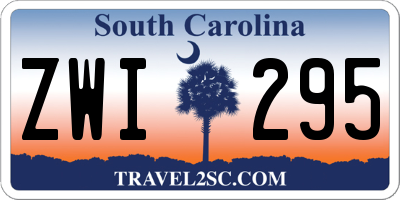 SC license plate ZWI295