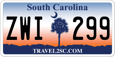 SC license plate ZWI299