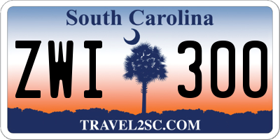 SC license plate ZWI300