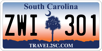 SC license plate ZWI301
