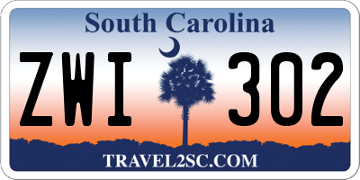 SC license plate ZWI302