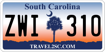 SC license plate ZWI310