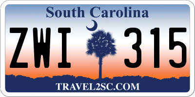 SC license plate ZWI315