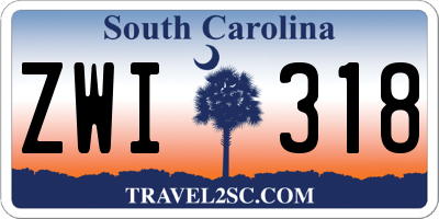 SC license plate ZWI318