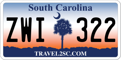 SC license plate ZWI322