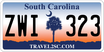 SC license plate ZWI323