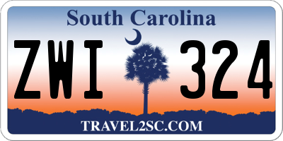 SC license plate ZWI324