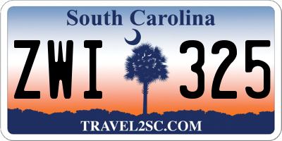 SC license plate ZWI325