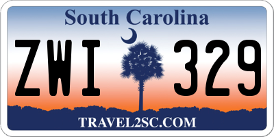 SC license plate ZWI329