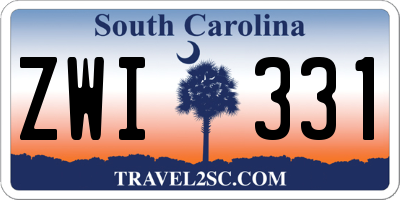 SC license plate ZWI331