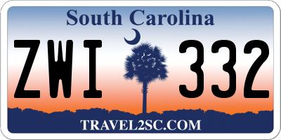 SC license plate ZWI332