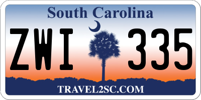 SC license plate ZWI335