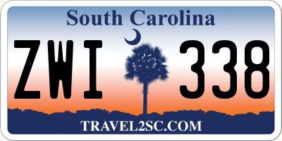 SC license plate ZWI338