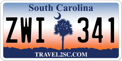 SC license plate ZWI341