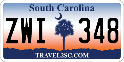 SC license plate ZWI348