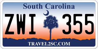 SC license plate ZWI355