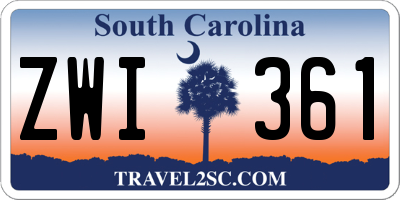 SC license plate ZWI361
