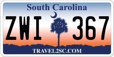 SC license plate ZWI367
