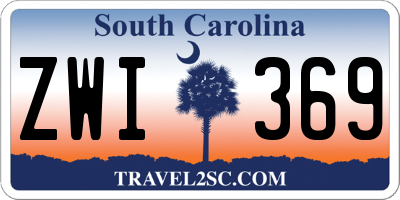 SC license plate ZWI369