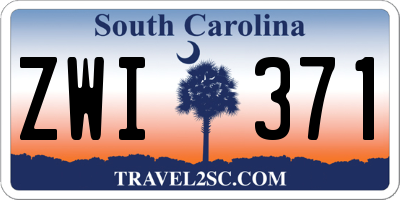 SC license plate ZWI371