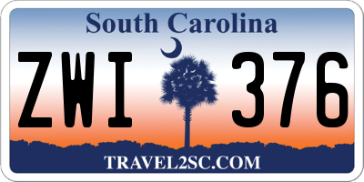 SC license plate ZWI376