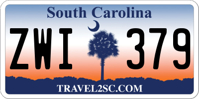SC license plate ZWI379