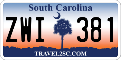 SC license plate ZWI381