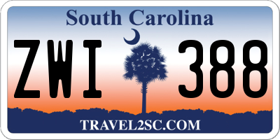 SC license plate ZWI388