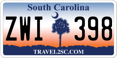 SC license plate ZWI398