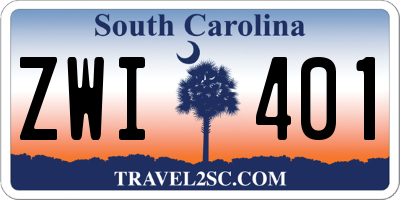 SC license plate ZWI401