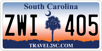SC license plate ZWI405