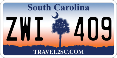SC license plate ZWI409