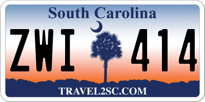 SC license plate ZWI414