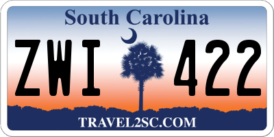 SC license plate ZWI422