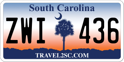 SC license plate ZWI436