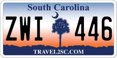 SC license plate ZWI446