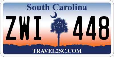 SC license plate ZWI448
