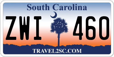 SC license plate ZWI460