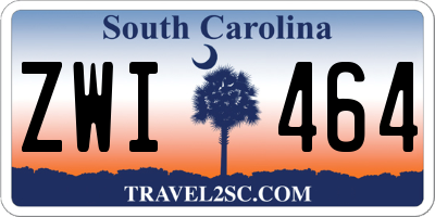SC license plate ZWI464