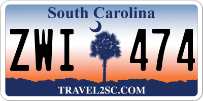SC license plate ZWI474