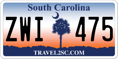 SC license plate ZWI475