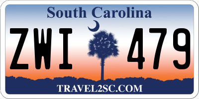 SC license plate ZWI479