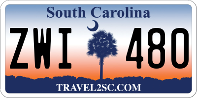 SC license plate ZWI480