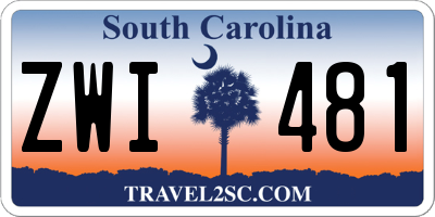 SC license plate ZWI481