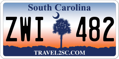 SC license plate ZWI482