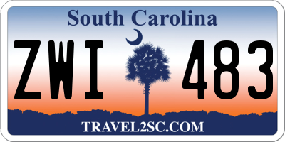 SC license plate ZWI483