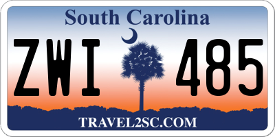 SC license plate ZWI485