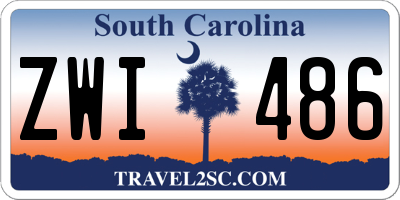 SC license plate ZWI486