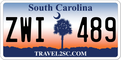 SC license plate ZWI489