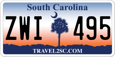 SC license plate ZWI495